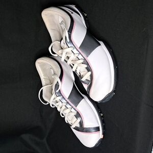 Nike Women's White, Black, and Pink Golf Shoes